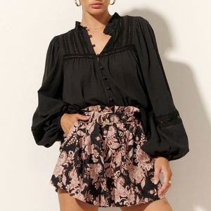 Edwina Black Blouse